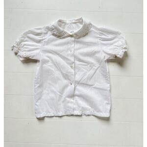 Vintage 1970s Her Majesty Toddler Button Up Ruffled Shirt Size 6x